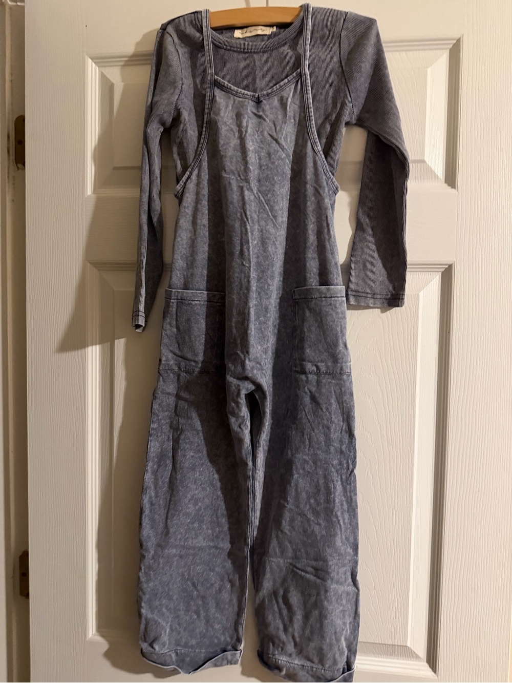 Kids blue  Denim-Style Overalls Jumper - Unbranded